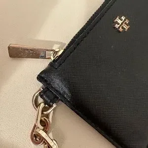 在庫有！Tory Burch★ROBINSON CARD CASE KEY RING★ブラック Robinson Card Case Key Ring: Women's Designer Card Cases